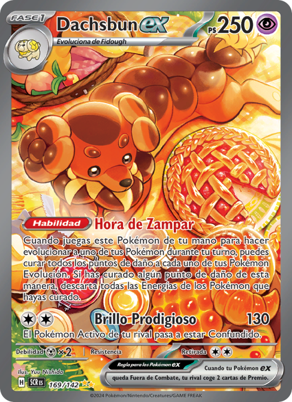 Dachsbun ex 169 — Corona Astral (Spanish Pokémon TCG card)