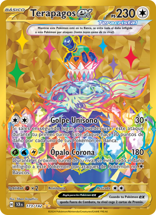 Terapagos ex 173 — Corona Astral (Spanish Pokémon TCG card)