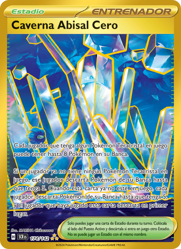 Caverna Abisal Cero 174 — Corona Astral (Spanish Pokémon TCG card)