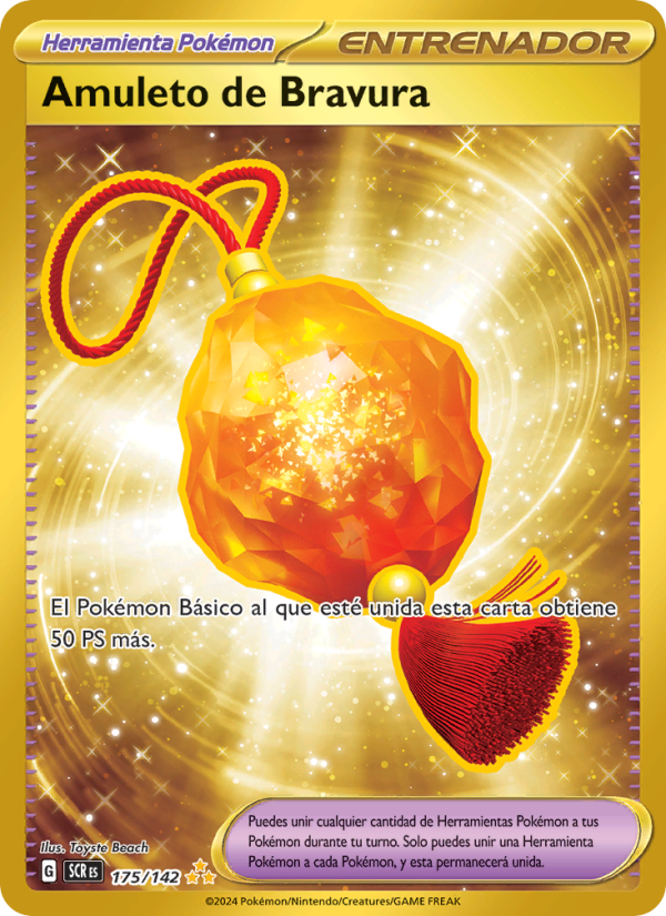 Amuleto de Bravura 175 — Corona Astral (Spanish Pokémon TCG card)