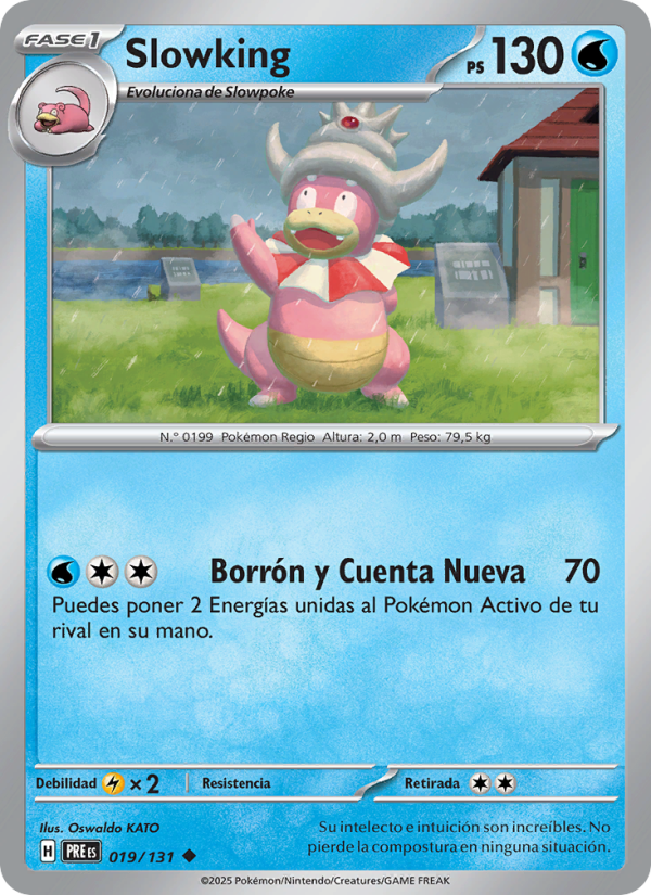 Slowking 019 — Evoluciones Prismáticas (Spanish Pokémon TCG card)