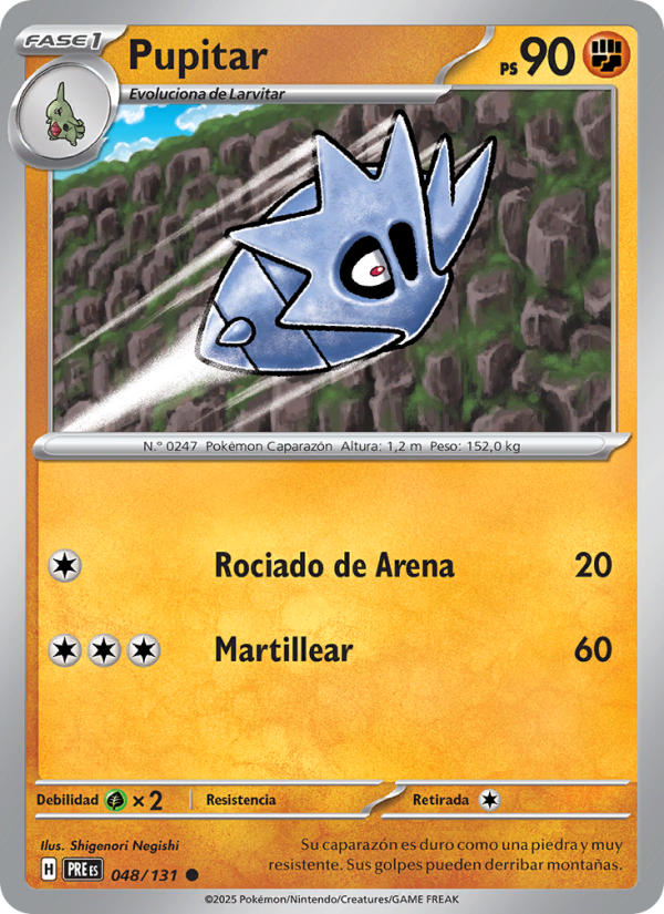 Pupitar 048 — Evoluciones Prismáticas (Spanish Pokémon TCG card)