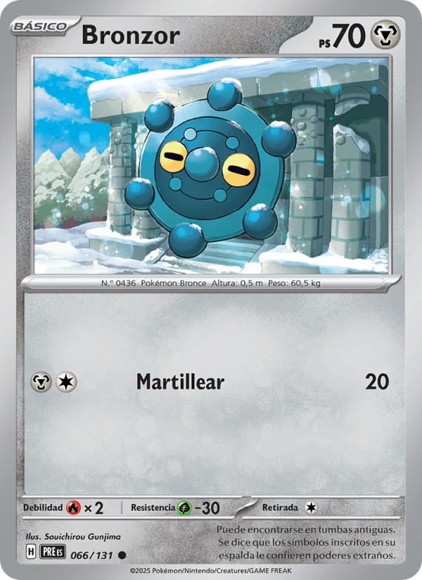Bronzor 066 — Evoluciones Prismáticas (Spanish Pokémon TCG card)
