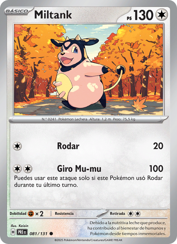 Miltank 081 — Evoluciones Prismáticas (Spanish Pokémon TCG card)
