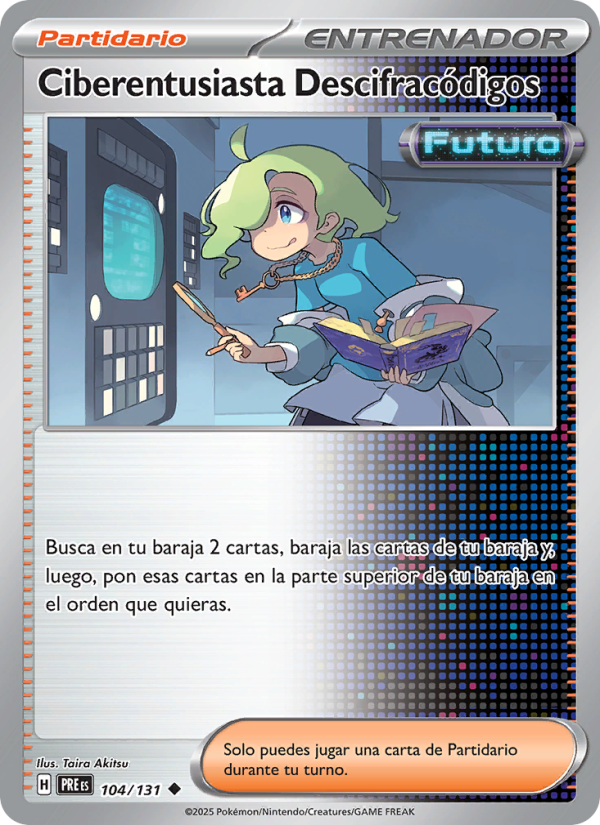 Ciberentusiasta Descifracódigos 104 — Evoluciones Prismáticas (Spanish Pokémon TCG card)