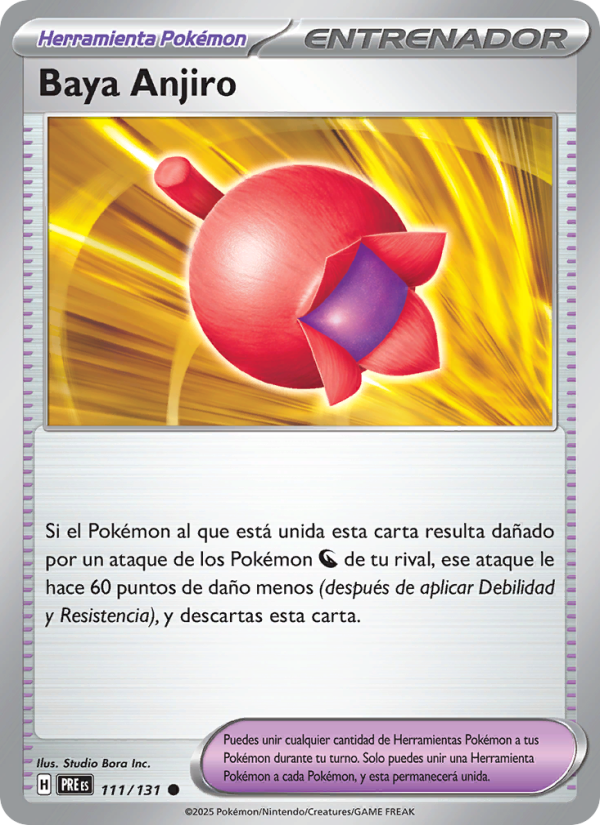 Baya Anjiro 111 — Evoluciones Prismáticas (Spanish Pokémon TCG card)