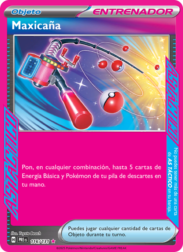 Maxicaña 116 — Evoluciones Prismáticas (Spanish Pokémon TCG card)