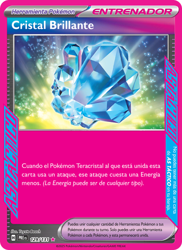 Cristal Brillante 129 — Evoluciones Prismáticas (Spanish Pokémon TCG card)
