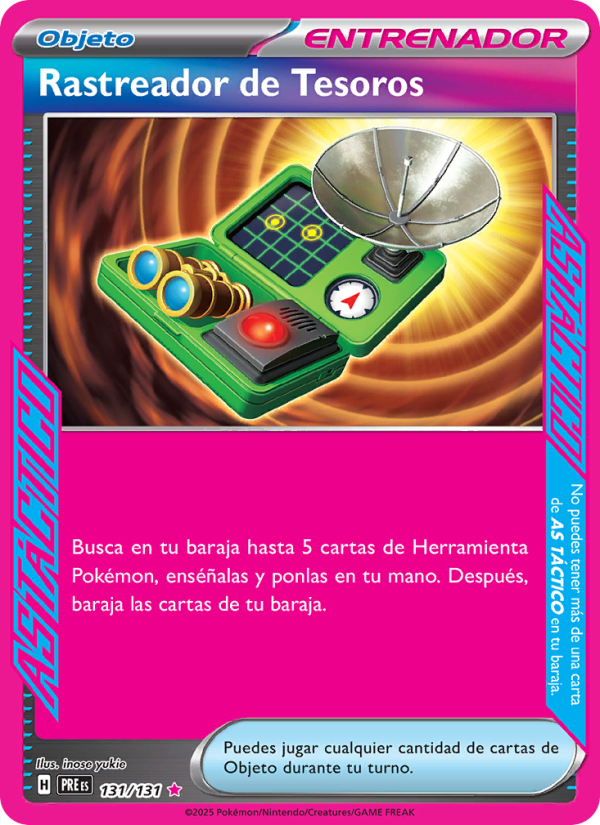 Rastreador de Tesoros 131 — Evoluciones Prismáticas (Spanish Pokémon TCG card)