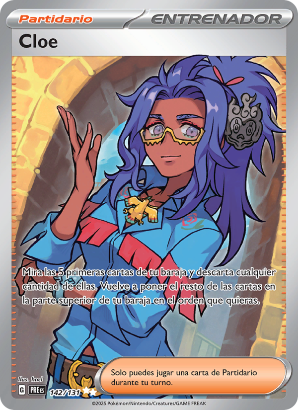 Cloe 142 — Evoluciones Prismáticas (Spanish Pokémon TCG card)