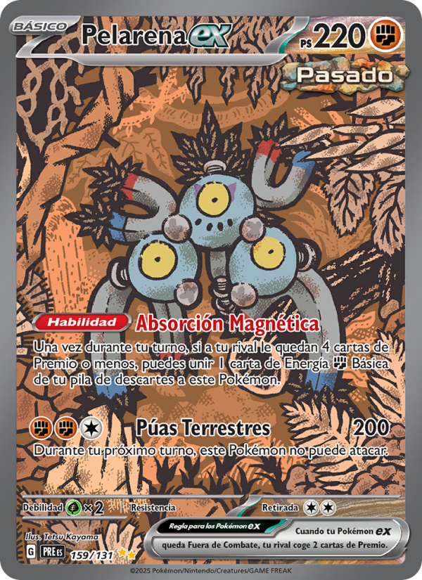 Pelarena ex 159 — Evoluciones Prismáticas (Spanish Pokémon TCG card)