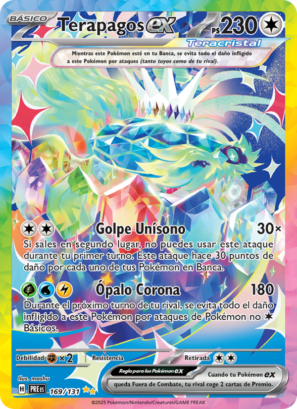 Terapagos ex 169 — Evoluciones Prismáticas (Spanish Pokémon TCG card)