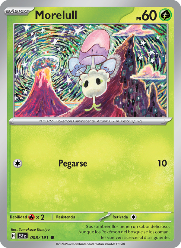 Morelull 008 — Chispas Fulgurantes (Spanish Pokémon TCG card)