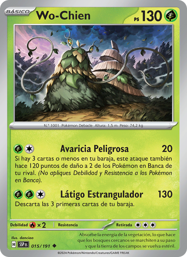 Wo-Chien 015 — Chispas Fulgurantes (Spanish Pokémon TCG card)