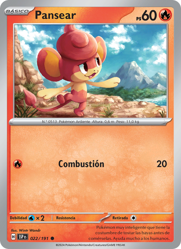 Pansear 022 — Chispas Fulgurantes (Spanish Pokémon TCG card)
