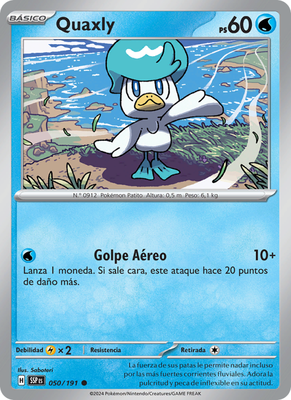 Quaxly 050 — Chispas Fulgurantes (Spanish Pokémon TCG card)