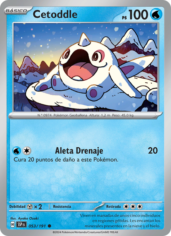 Cetoddle 053 — Chispas Fulgurantes (Spanish Pokémon TCG card)