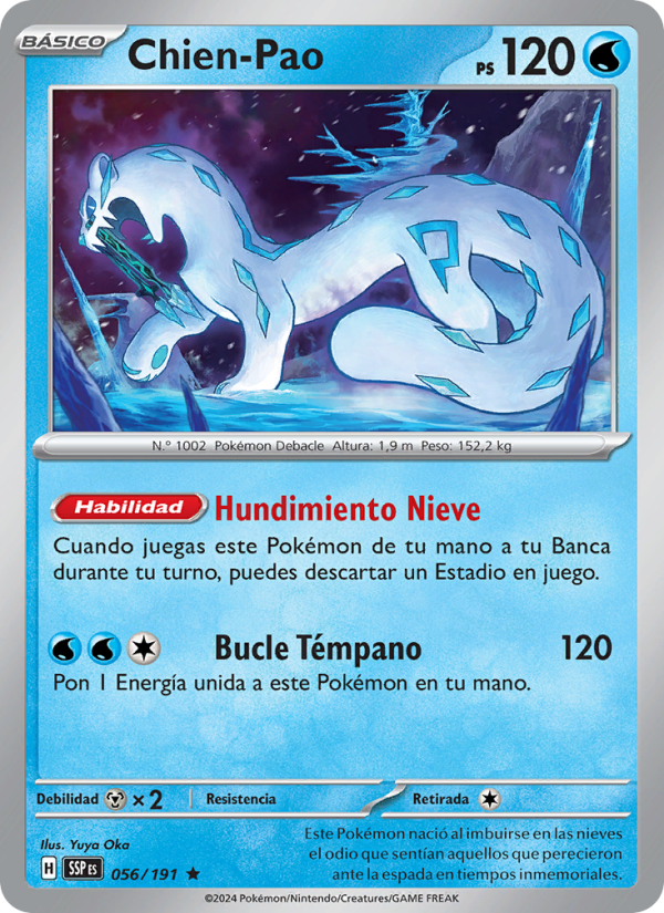 Chien-Pao 056 — Chispas Fulgurantes (Spanish Pokémon TCG card)
