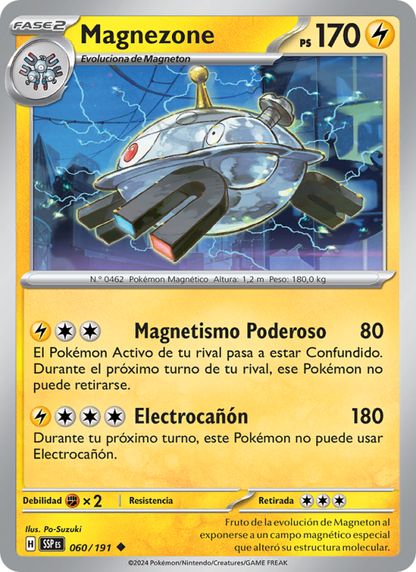 Magnezone 060 — Chispas Fulgurantes (Spanish Pokémon TCG card)