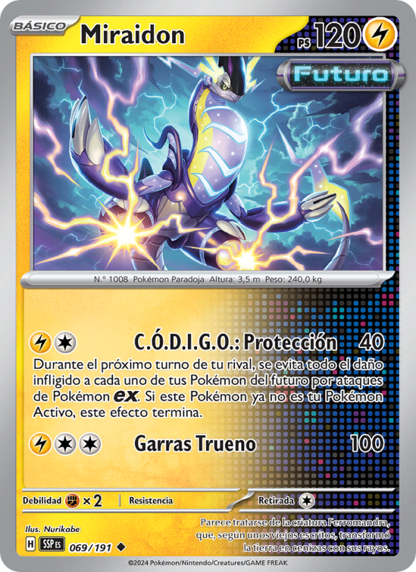 Miraidon 069 — Chispas Fulgurantes (Spanish Pokémon TCG card)