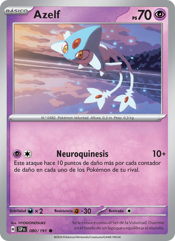 Azelf 080 — Chispas Fulgurantes (Spanish Pokémon TCG card)
