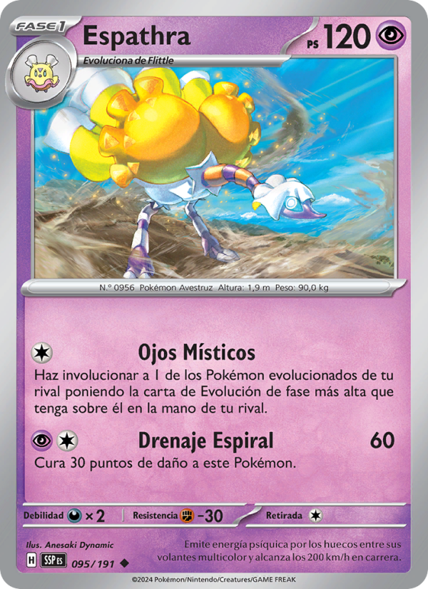 Espathra 095 — Chispas Fulgurantes (Spanish Pokémon TCG card)
