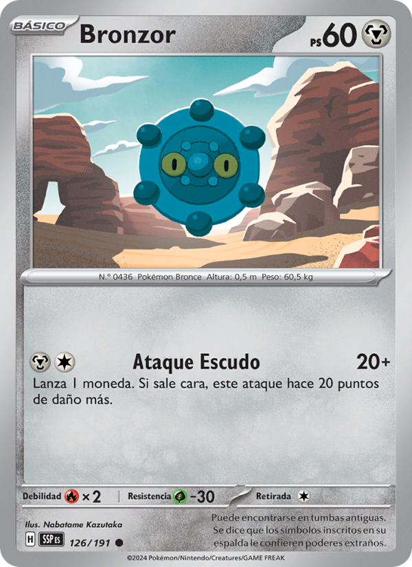Bronzor 126 — Chispas Fulgurantes (Spanish Pokémon TCG card)