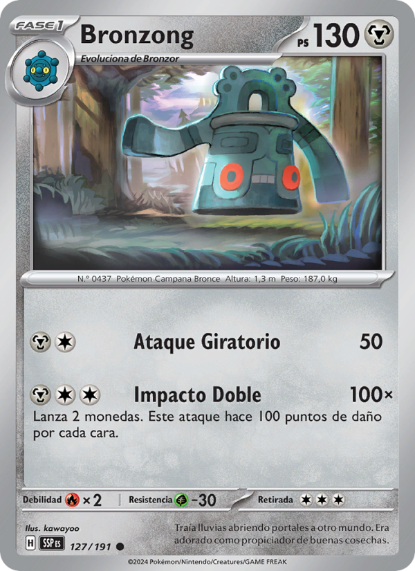 Bronzong 127 — Chispas Fulgurantes (Spanish Pokémon TCG card)