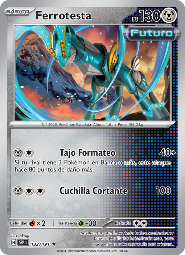 Ferrotesta 132 — Chispas Fulgurantes (Spanish Pokémon TCG card)