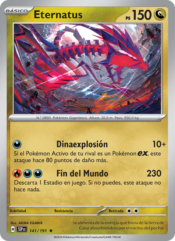 Eternatus 141 — Chispas Fulgurantes (Spanish Pokémon TCG card)