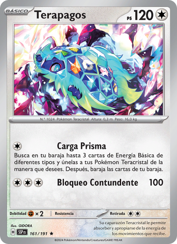 Terapagos 161 — Chispas Fulgurantes (Spanish Pokémon TCG card)