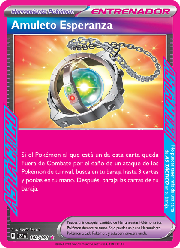 Amuleto Esperanza 162 — Chispas Fulgurantes (Spanish Pokémon TCG card)