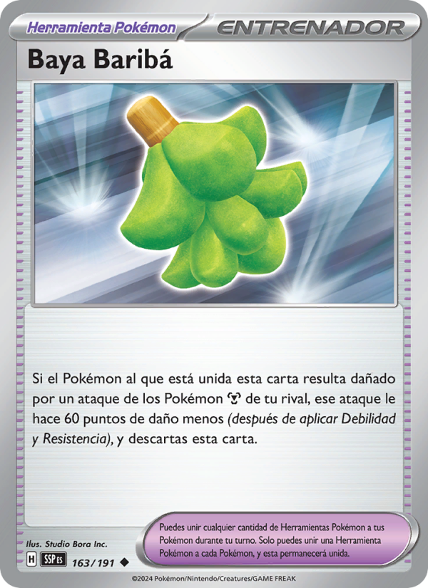 Baya Baribá 163 — Chispas Fulgurantes (Spanish Pokémon TCG card)