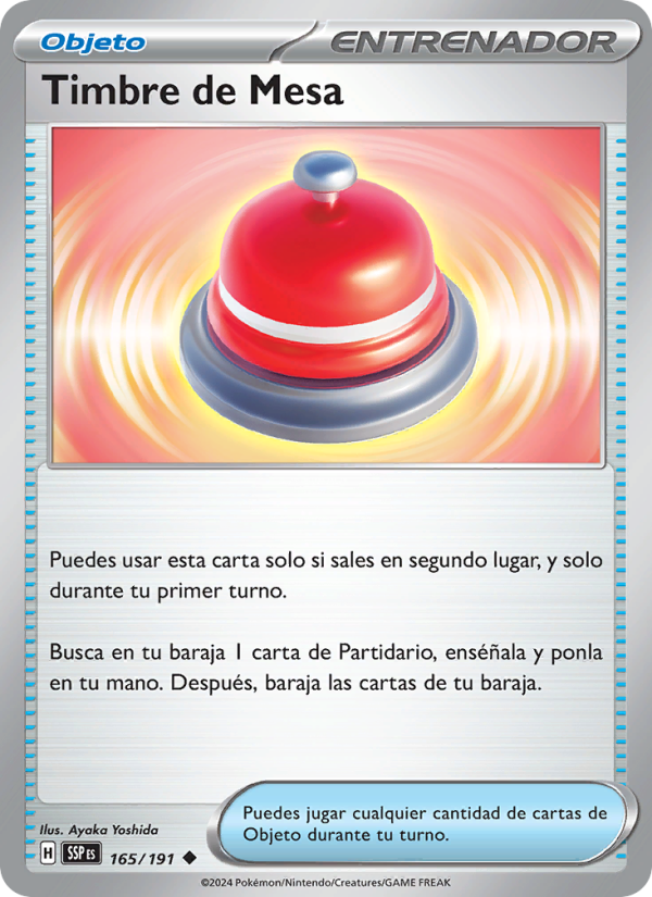 Timbre de Mesa 165 — Chispas Fulgurantes (Spanish Pokémon TCG card)