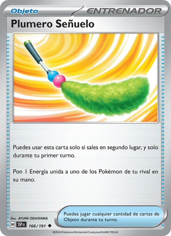 Plumero Señuelo 166 — Chispas Fulgurantes (Spanish Pokémon TCG card)