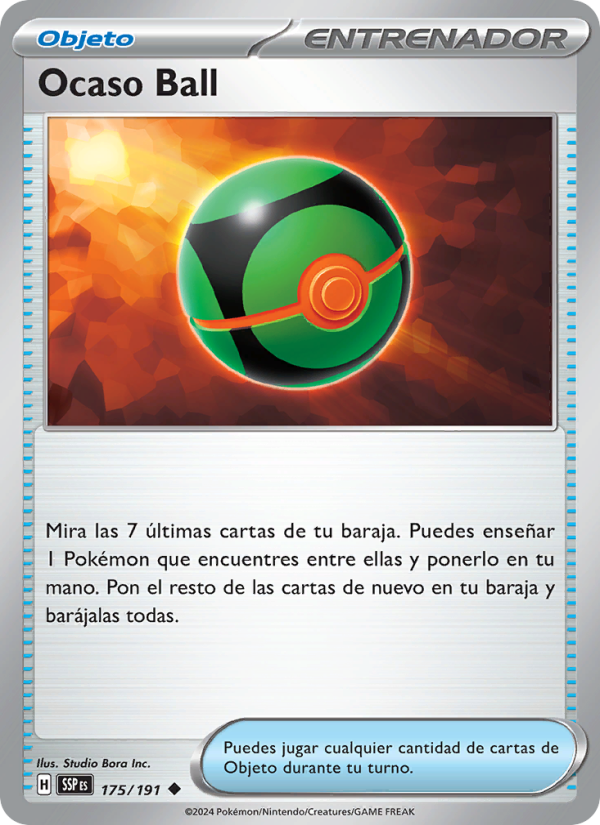 Ocaso Ball 175 — Chispas Fulgurantes (Spanish Pokémon TCG card)