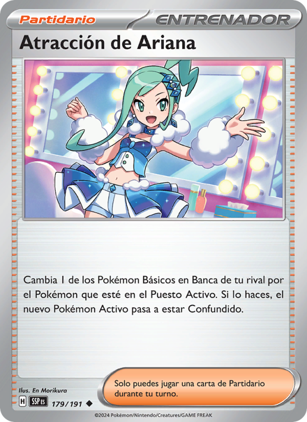 Atracción de Ariana 179 — Chispas Fulgurantes (Spanish Pokémon TCG card)