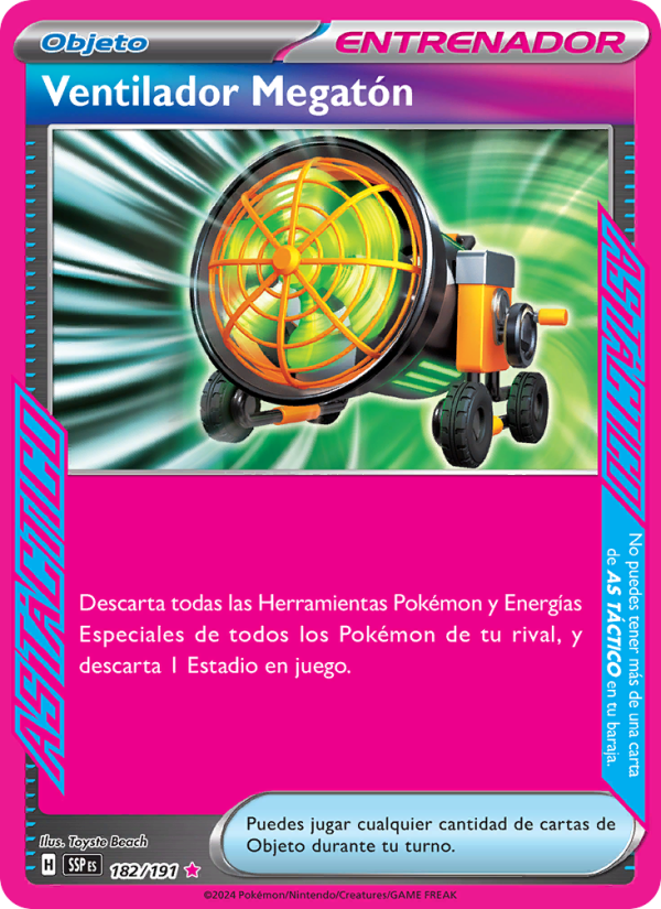 Ventilador Megatón 182 — Chispas Fulgurantes (Spanish Pokémon TCG card)