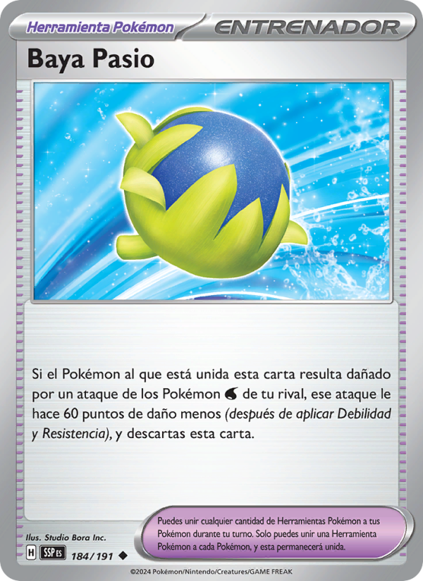 Baya Pasio 184 — Chispas Fulgurantes (Spanish Pokémon TCG card)