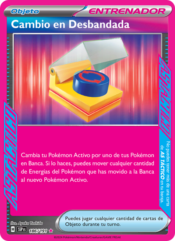 Cambio en Desbandada 186 — Chispas Fulgurantes (Spanish Pokémon TCG card)