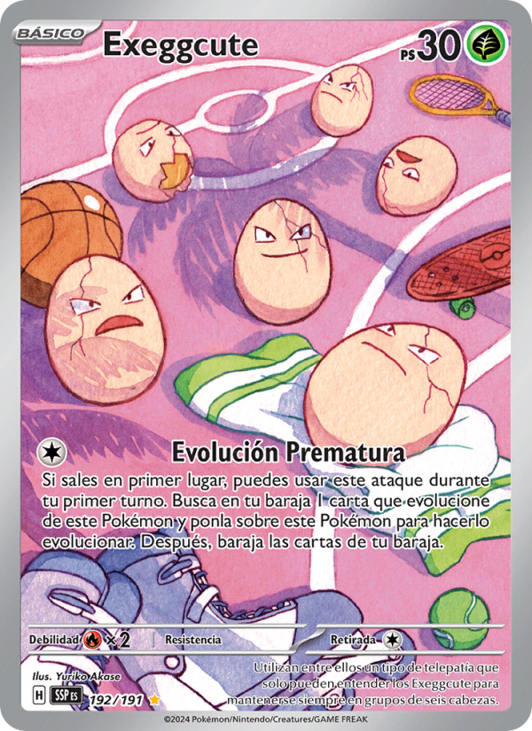 Exeggcute 192 — Chispas Fulgurantes (Spanish Pokémon TCG card)
