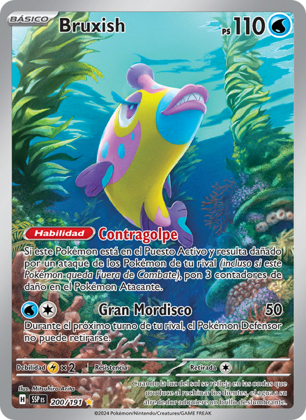 Bruxish 200 — Chispas Fulgurantes (Spanish Pokémon TCG card)