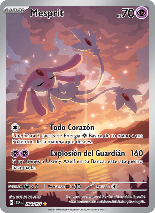 Mesprit 204 — Chispas Fulgurantes (Spanish Pokémon TCG card)