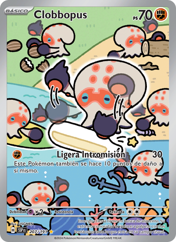 Clobbopus 207 — Chispas Fulgurantes (Spanish Pokémon TCG card)