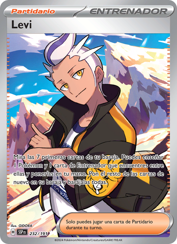 Levi 232 — Chispas Fulgurantes (Spanish Pokémon TCG card)