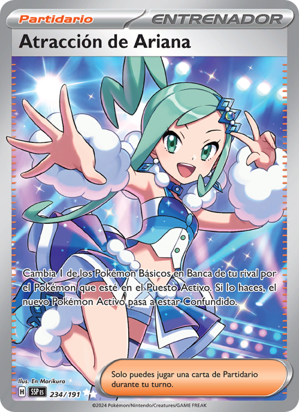 Atracción de Ariana 234 — Chispas Fulgurantes (Spanish Pokémon TCG card)