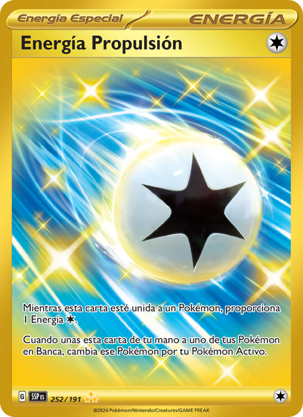 Energía Propulsión 252 — Chispas Fulgurantes (Spanish Pokémon TCG card)