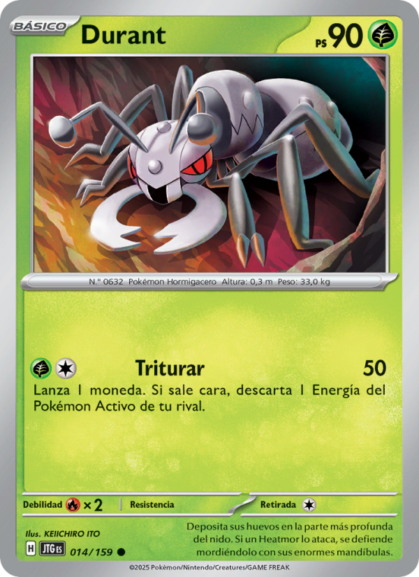 Durant 014 — Juntos de Aventuras (Spanish Pokémon TCG card)