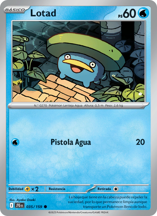 Lotad 035 — Juntos de Aventuras (Spanish Pokémon TCG card)