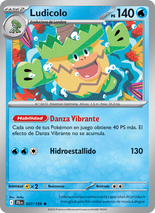 Ludicolo 037 — Juntos de Aventuras (Spanish Pokémon TCG card)
